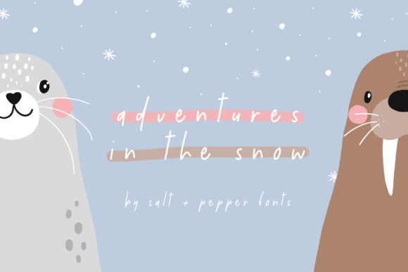 Adventures in the Snow Font for Handmade Crafts