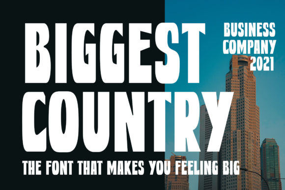 Biggest Country Font for Bold Web Headers