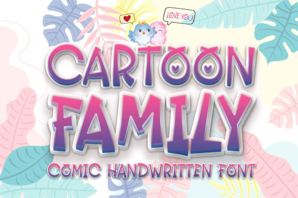 Cartoon Family Font for Playful Editorial Design