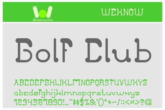 Discover the Charm of Golf Club: A Trendy Display Font