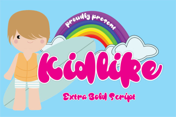Kidlike Font: Bubbly Display Type for Handmade Products