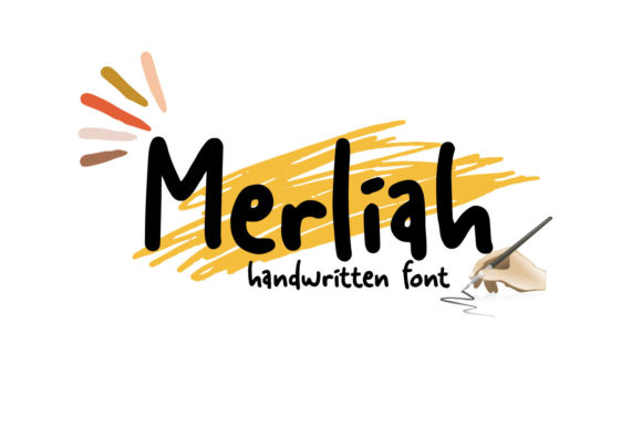 Merliah: A Relaxed Paint Brushed Display Font