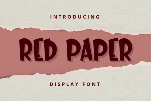 Red Paper: A Bold and Quirky Display Font for Creative Projects