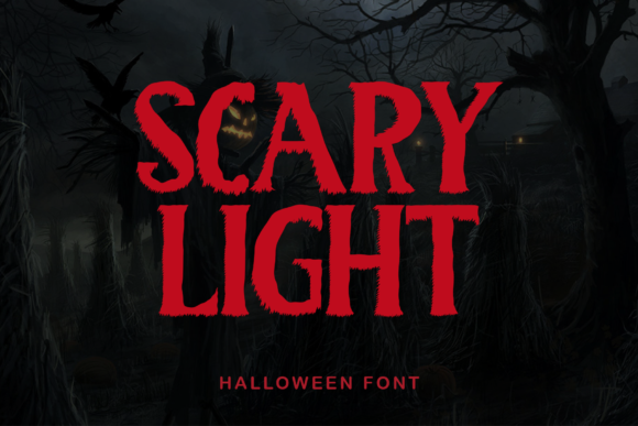 Scary Light Font: Spooky Display Type for Creative Projects