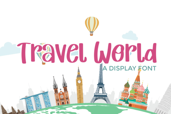 Travel World: A Dazzling Display Font for Creative Campaigns